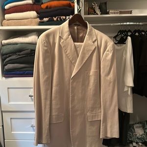 Banana republic cream summer suit. Cotton